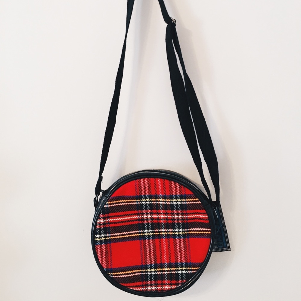 Circle Plaid Purse